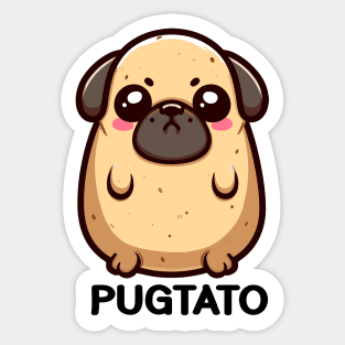 Pugtato Potato Pug Sticker